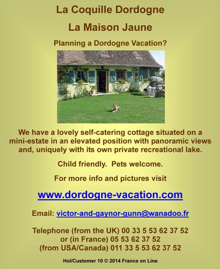 La Coquille,Dordogne,Dordogne vacaction,Dordogne holiday,self catering cottage,child friendly,pets welcome