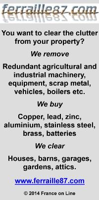 Ferraille87,scrap metal dealer,English,agricultural,industrial,machinery,equipment,scrap metal,vehicles,boilers,copper,lead,zinc,aluminium,stainless steel,brass,batteries,houses,barns,garages,gardens,cleared,attics