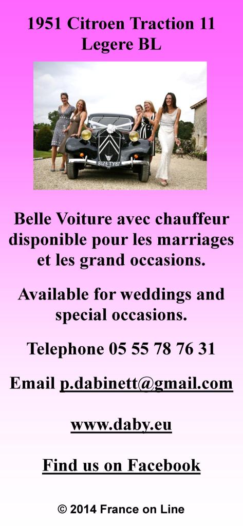 Wedding car for hire,with driver,special occasions,1951 Citroen Traction 11 Legere BL,belle voiture avec chauffeur disponible pour les marriages et les grand occasions