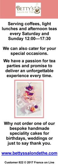 Bettys salon de the,Gers,Midi Pyrenees,32,morning coffee,light lunch,afternoon teas,private parties,functions