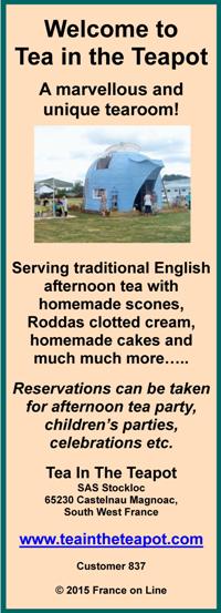 Tea in the Teapot,Haute Pyrenees,English afternoon tea,homemade scones,clotted cream,homemade cakes,childrens parties,tea parties,celebrations,Castelnau Magnoac,British tea