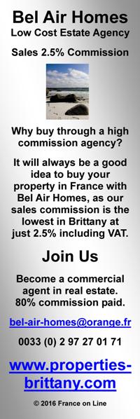 Bel Air Homes,low cost Estate Agent,Brittany,2.5% commissioin,France,agent commercial,Morbihan,Cotes d'Armor,Finistere,Ille et Vilaine
