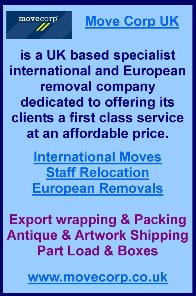 Movecorp UK, specialist international and European removal company. West Midlands based. Weekly road services to all main European destinations, part load and full containes to all international shipping destinations. International moving. Staff relocation. Export wrapping and packing, antique and artwork shipping, part load and boxes.