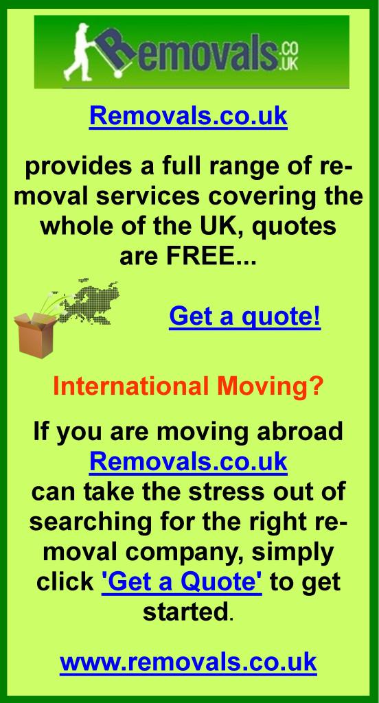 Removals.co.uk full range of removal services covering the whole of the UK, quotes are free. International moving, moving abroad.