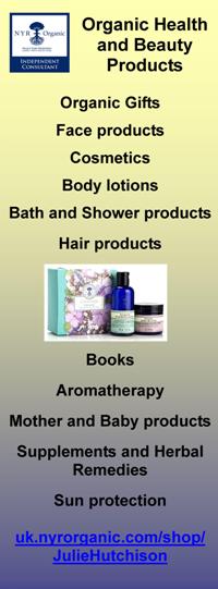 NYR Organic Health and Beauty Products, organic gifts, face products, cosmetics, body lotions, bath and shower, hair products, books, armoatherapy, mother and baby products, supplemtns and herbal remedies, sun protection, buy on line, gifts to UK, host a party, become a consultant
