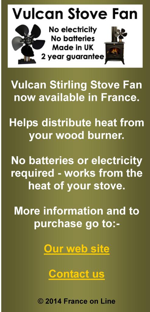 Vulcan Stove Fan,no electricity,no batteries,made in UK,2 year guarantee,distribute heat from woodburner
