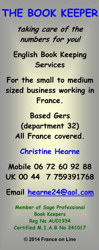 The Book Keeper,English book keeping services,Gers,32,Midi Pyrenees,all France