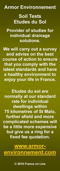 Armor Environnement,soil tests,etudes du sol,drainage solutions,survey,waste water treatment,environment,fosse septique,fosse septic tank