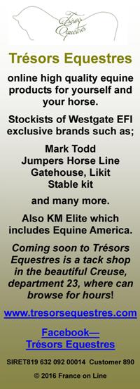 Tresor Equestres,online,internet,equine products,horse products,equestrian supplies,tack shop,Creuse,23,Limousin,English riding equipment,buy on line