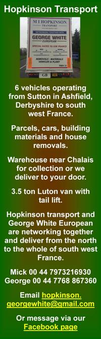 Hopkinson Transport,George White transport,Sutton in Ashfield,Derbyshire,Chalais,parcels,cars,building materials,house removals,warehouse,Luton van,order online,ebay,amazon