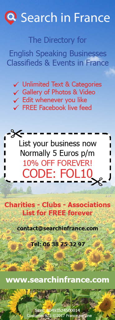 Search in France,directory for English speaking business,classifieds,events
