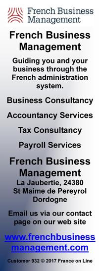 French Business Management,Dordogne,French administration system,business consultancy,register a business,accountancy services,year end accounts,bookkeeping,tax consultancy,tax compliancy,declarations,bills,reimbursements,payroll services