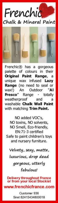 Frenchic France,distributor for Frenchic,odourless,no dilution,no shaking,atelier,shop owner,artisan,chalk and mineral paint,wax,outdoor,weatherproof,washable,chalk wall paint,no VOC's,no toxins,no solvents,no smell,natural paint,eco friendly,matte,delivered throughout France,English speaking supplier