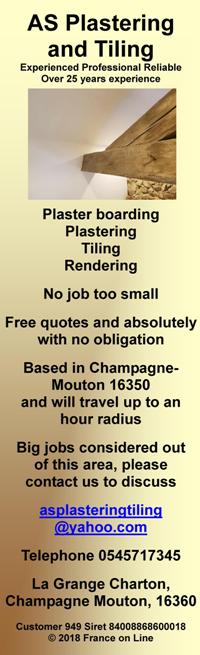 AS Plastering and Tiling,plaster boarding,plastering,tiling,rendering,free quotes,Champagne-Mouton,16350,Charente