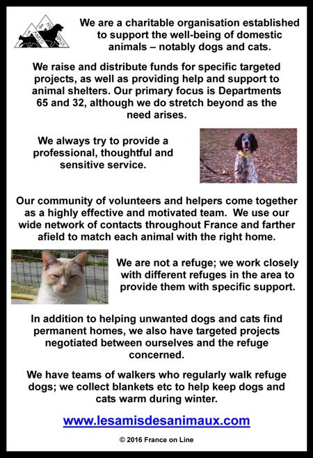 Les Amis des Animaux,charity for dogs and cats