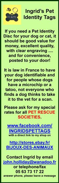 Pet identity tags,identity disc,dog,cat,microchip,tattoo,identity badge,pet rescue