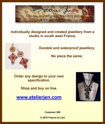 Atelier Jen,individually designed jewellery,created jewellery,order on line to your own specification,shop and buy on line France